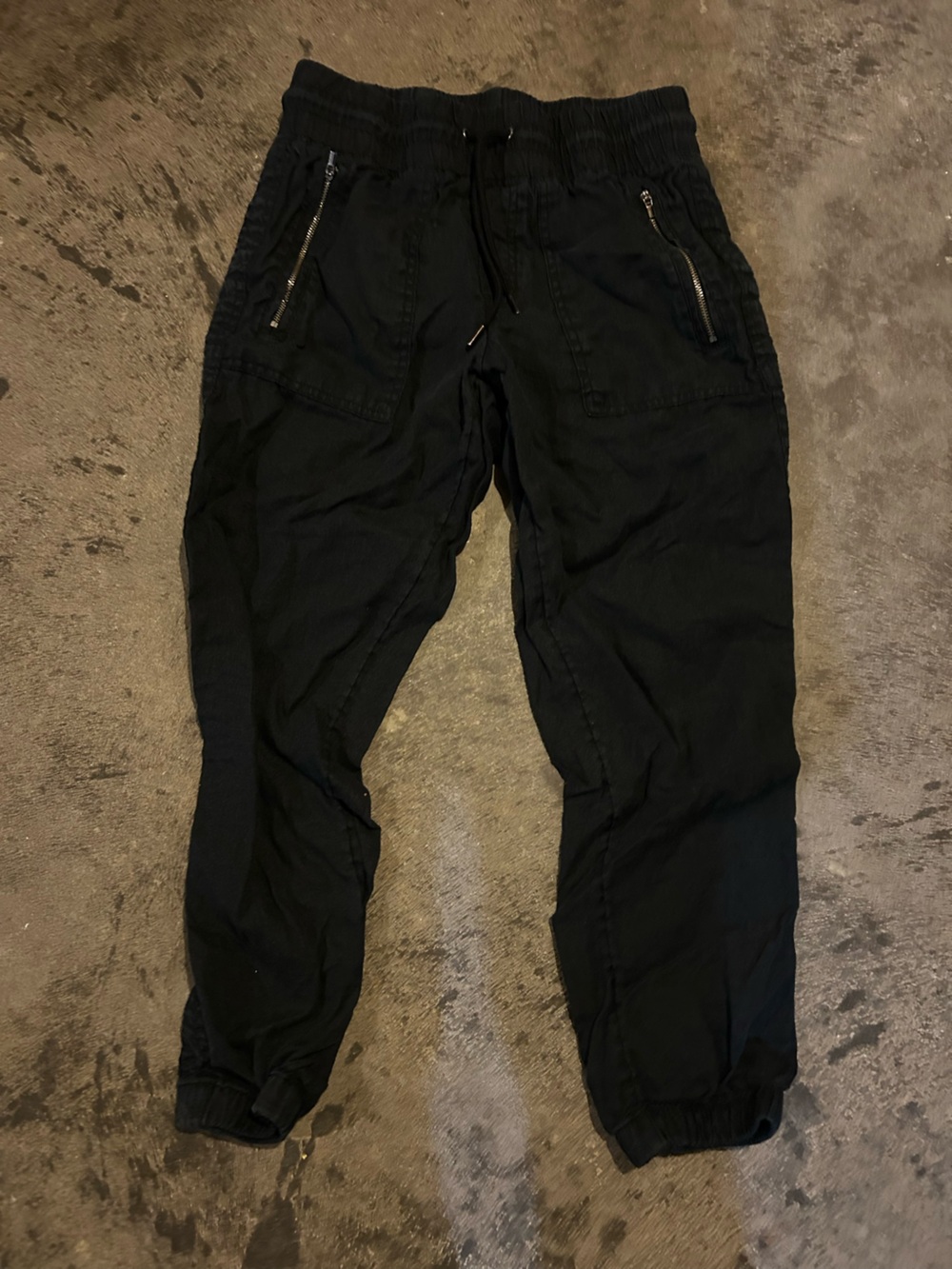 Athleta Womens Black Linnen Jogger Pants- 4P